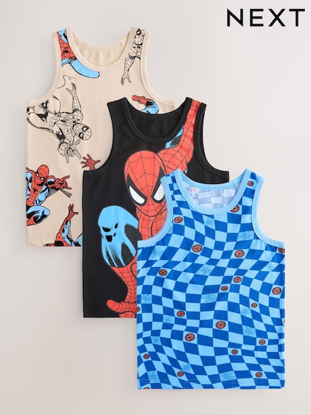 Multi Spiderman Vests 3 Pack (1.5-10yrs) (AA1082) | R$ 110 - R$ 120