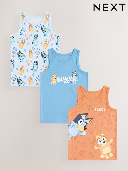 Blue 100% Cotton Vests 3 pack (1.5-8yrs) (AA1086) | €17 - €18