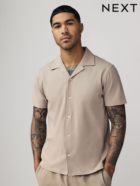 Neutraali - Textured Diagonal Jersey 100% Cotton Shirt (AA1089) | €47