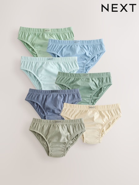 Verde/azul - 100% Cotton Briefs 7 Pack (1.5-16yrs) (AA1128) | 14 € - 21 €