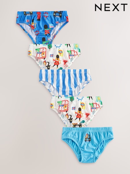 AOP London - 100% Cotton Printed Briefs 5 Pack (1.5-10yrs) (AA1140) | 11 € - 13 €