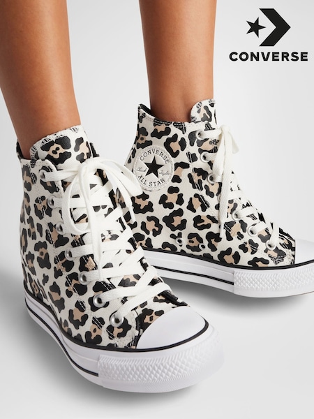 Converse Chuck Taylor Leopard Wedge Trainers (AA1299) | ‏402‏₪