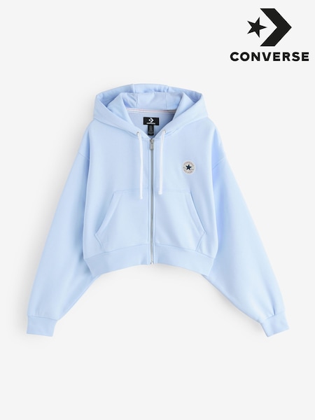 Converse Light Blue Retro Full Zip Hoodie (AA1373) | €77