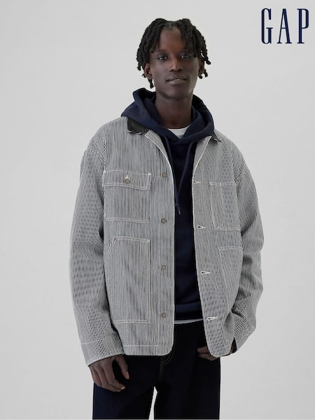 Gap Blue Railroad Denim Chore Jacket (AA1429) | €40
