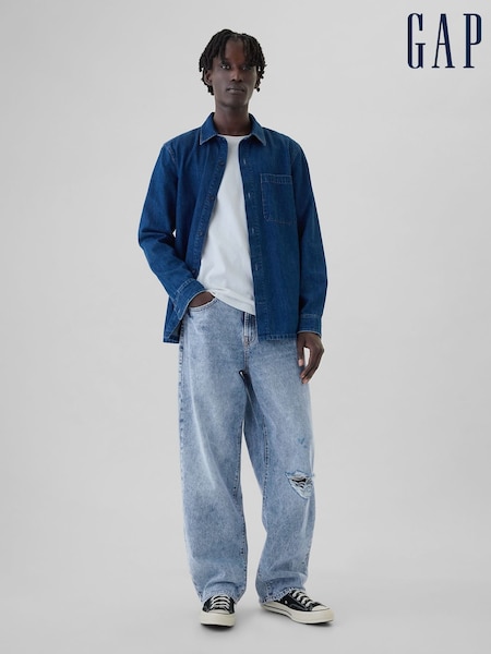 Gap Blue Distressed Loose Fit Baggy Jeans (AA1433) | €78