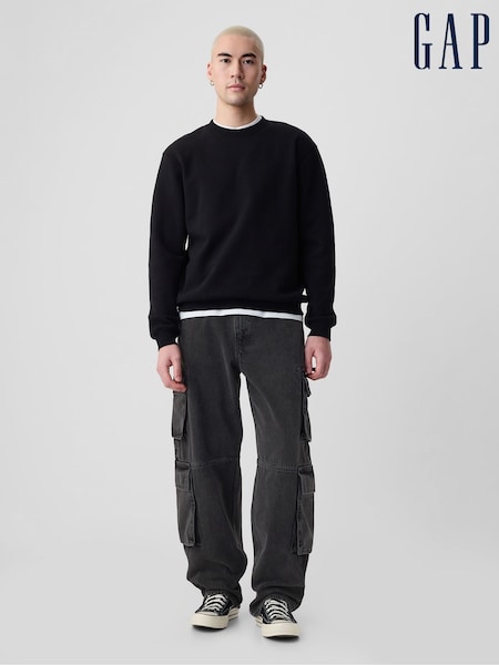 Gap Black Loose Fit Double Pocket Cargo Jeans (AA1455) | €93