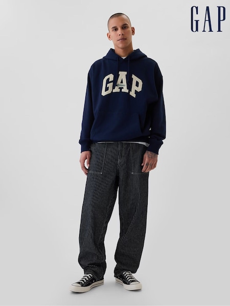 Gap Black Stripe Railroad Utility Baggy Jeans (AA1482) | €34