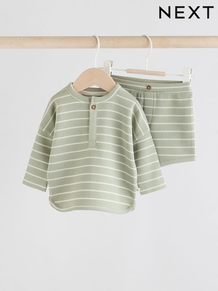 Sage Green Baby Top and Shorts Set (AA1493) | kr167 - kr200