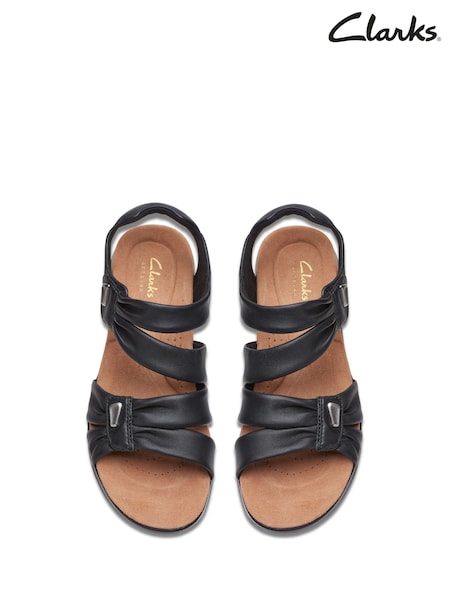 Negru - Sandale din piele Clarks Kitly Ave (AA1512) | 521 LEI