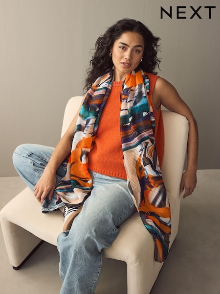 Brillante - Marble Plisse Lightweight Scarf (AA1535) | 19 €