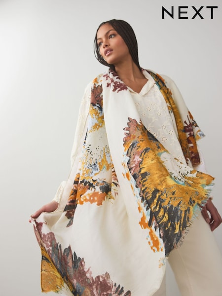 Rust Tie Dye Burst Lightweight Scarf (AA1542) | $21