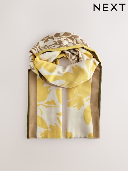 Yellow Floral Midweight Scarf (AA1555) | €10