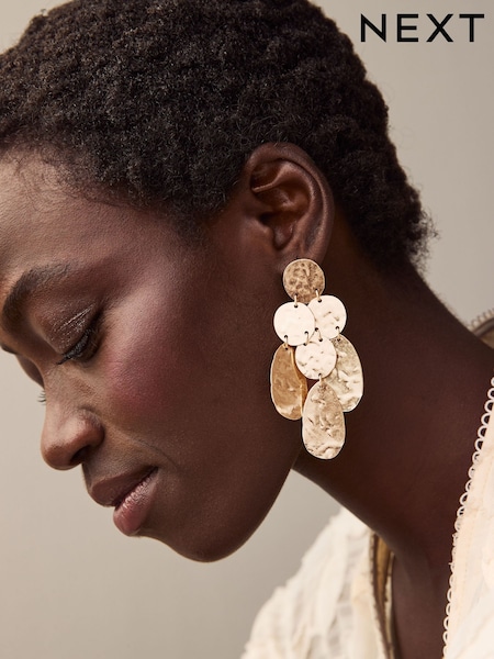 Zlata - Hammered Drop Earrings (AA1606) | € 14