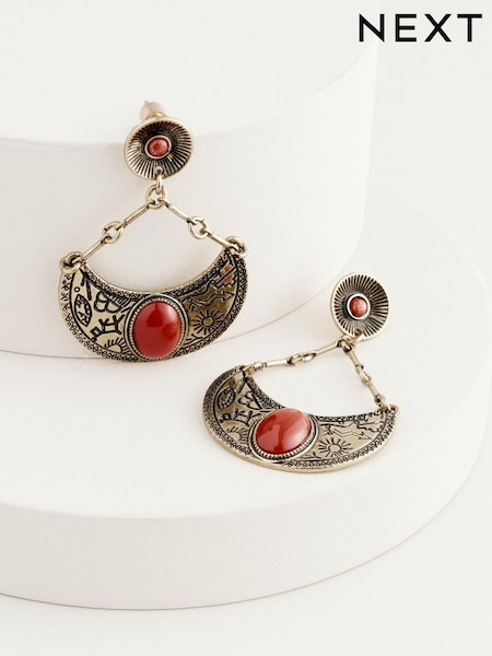 Gold Tone Boho Drop Earrings (AA1608) | €15