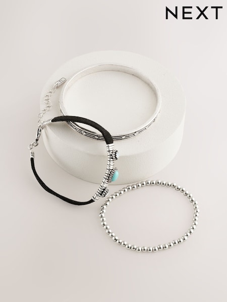 Silver Tone Boho Bangle Pack (AA1620) | €10