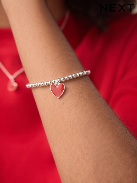 لون فضي - Red Heart Pully Bracelet (AA1623) | ‏21 د.إ.‏