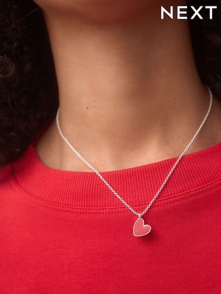 Tono plateado - Red Heart Necklace (AA1642) | 13 €