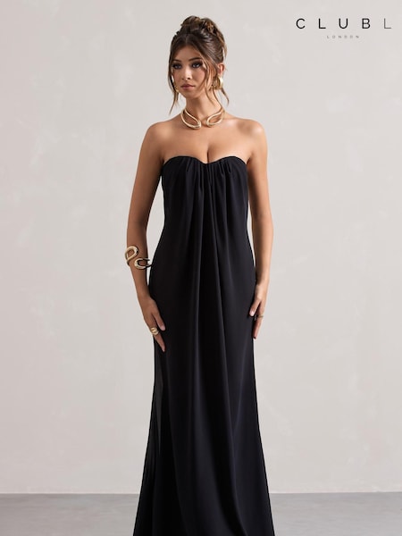 Club L London Kaz Chiffon Sweetheart Maxi Dress (AA1670) | €47