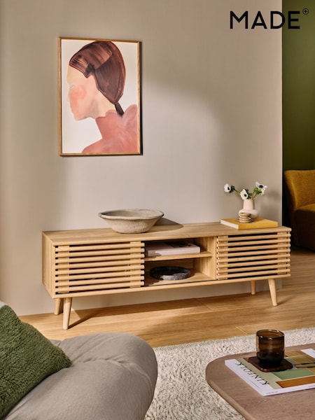 MADE.COM Oak Tulma Wide TV Unit (AA1834) | €415