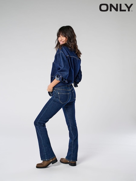 ONLY Blue Wauw High Waisted Comfort Stretch Flared Jeans (AA1838) | €40