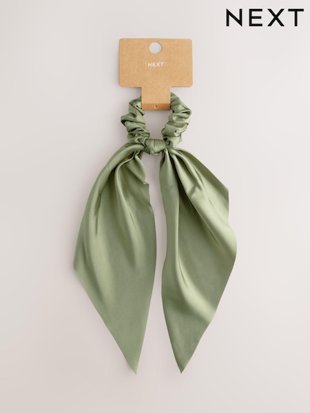 Sage Green Bow Hair Scrunchie (AA1858) | €10