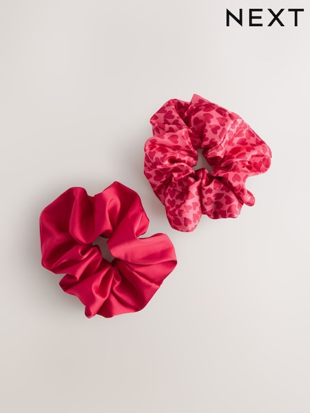 Red/Hearts - Hair Scrunchies 2 Pack (AA1859) | ‏27‏₪