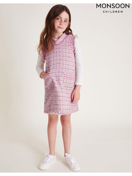 Monsoon Tweed Pinafore Dress with Long Sleeve T-Shirt (AA1900) | ‏16 ر.ع.‏ - ‏18 ر.ع.‏