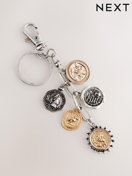 Guld/Silver Ton - Coin Bag Charm/keyring (AA1911) | kr130