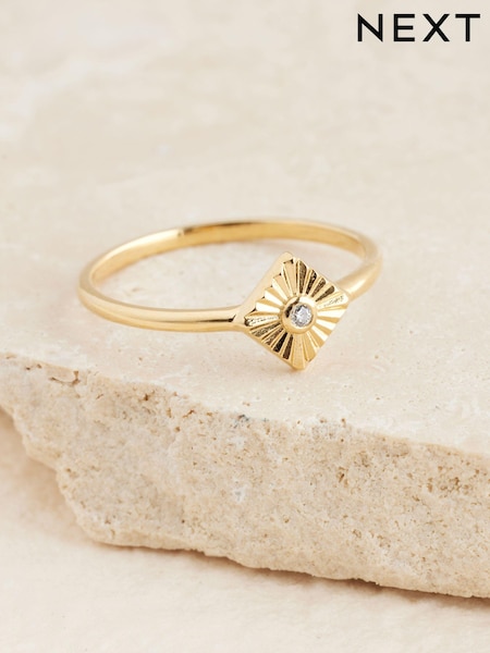 Guldpläterat sterlingsilver - Sunray Ring (AA2016) | kr182