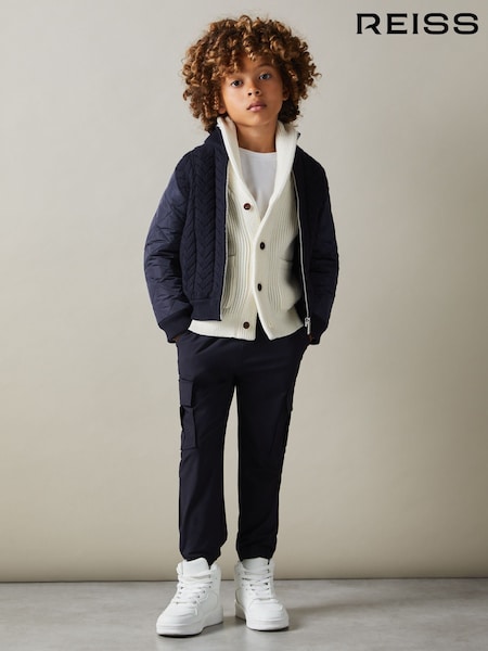 Reiss Arnold Hybrid Quilt-Knit Jacket (AA2025) | 85 €