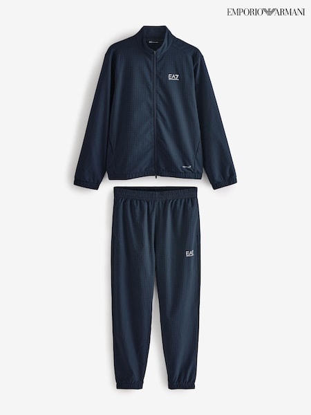 Emporio Armani EA7 Blue Logo Full Zip Tracksuit (AA2153) | SGD 368