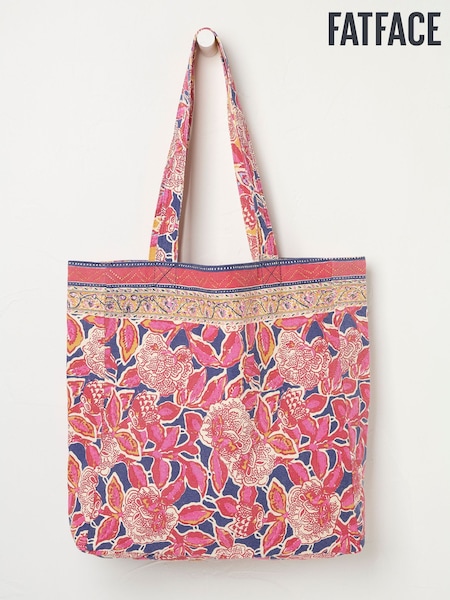 FatFace Dark Pink 100% Cotton Reversible Tote Bag (AA2190) | €23