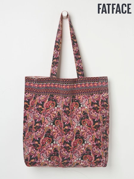 FatFace Pink 100% Cotton Reversible Tote Bag (AA2345) | €23