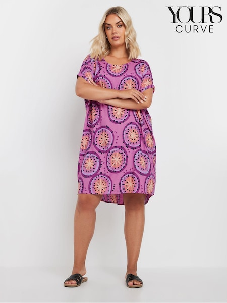 Yours Curve Purple Easy Tunic Dress (AA2411) | €39