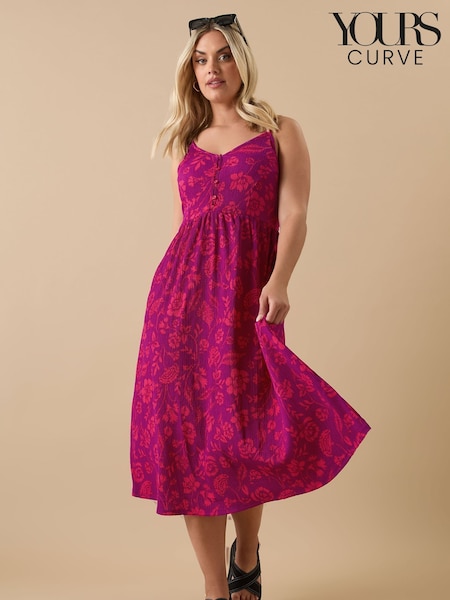 Yours Curve Pink Structured Sundress (AA2432) | €39