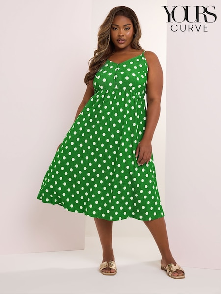 Yours Curve Green Structured Sundress (AA2434) | €39