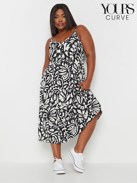 Yours Curve Black Structured Sundress (AA2435) | €39