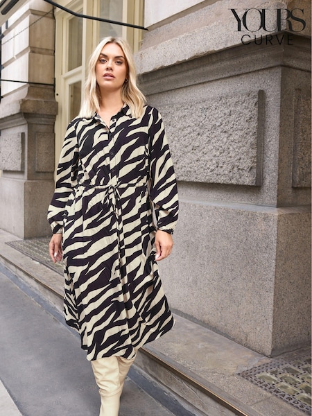 Yours Curve Black Long Sleeve Shirt Dress (AA2449) | €47