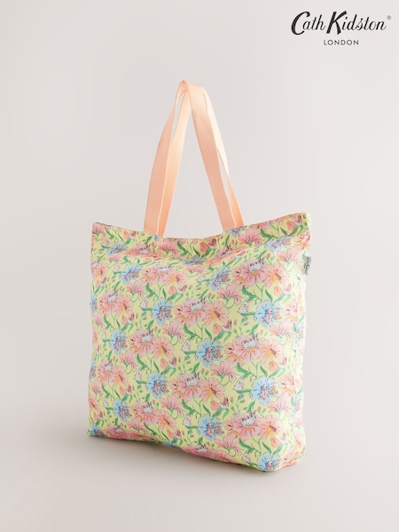 Cath Kidston Yellow Bunnies Floral Print Large Foldaway Tote Bag (AA2458) | €40.50