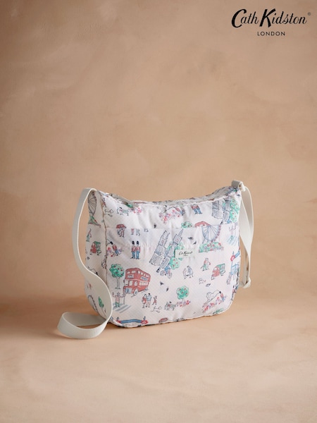 Cath Kidston Ecru Lovely London Foldaway Crossbody Bag (AA2476) | ₪146