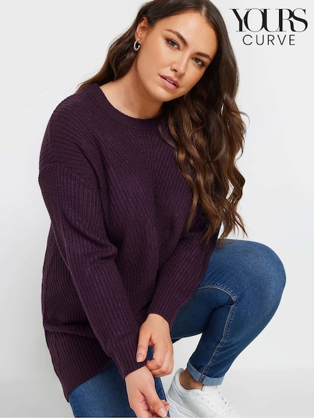 Yours Curve Purple Essential Jumper (AA2634) | €34