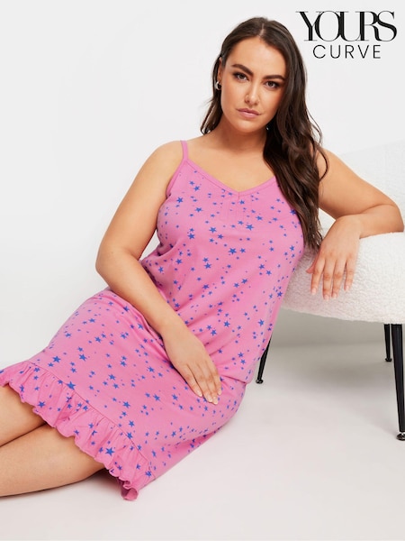 Yours Curve Cobalt Star 100% Cotton Chemise (AA2684) | 30 €
