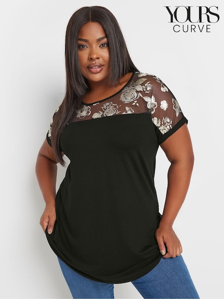 Yours Curve Foil Printed Top (AA2725) | 16 €