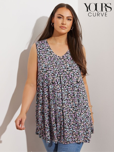 Yours Curve Black Swing Vest Top (AA2782) | €25