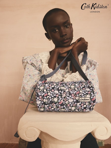 Cath Kidston Navy Ditsy Barrel Cross-Body Bag (AA2809) | €66