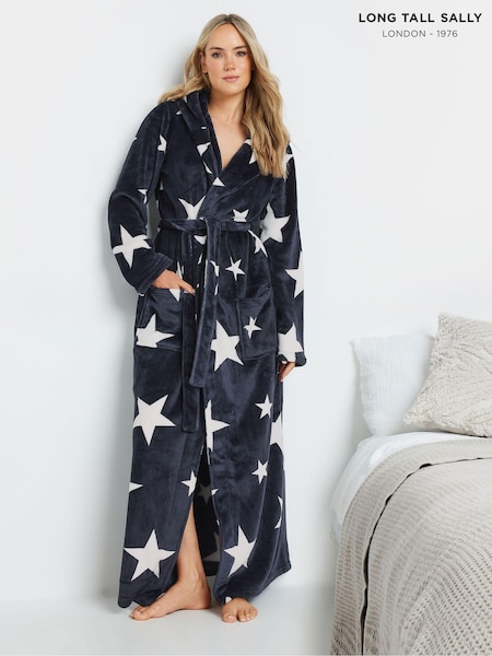 Azul - Long Tall Sally Hooded Maxi Robe (AA2861) | 51 €