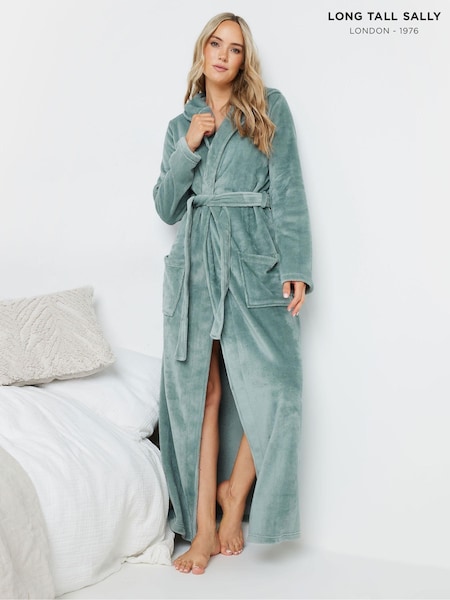 Long Tall Sally Green Hooded Maxi Robe (AA2905) | AED186