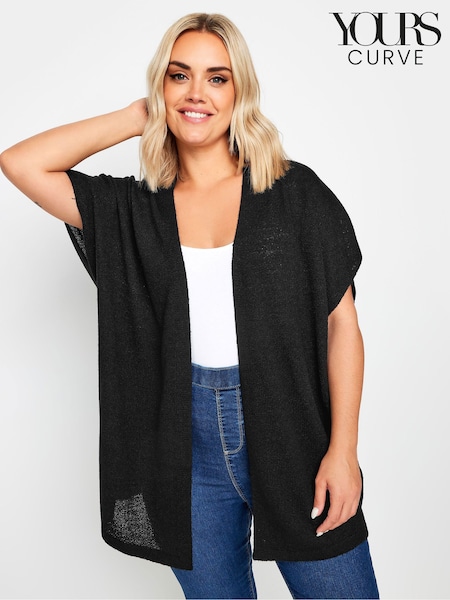 Yours Curve Black Edge To Edge Boxy Cardigan (AA2920) | €36
