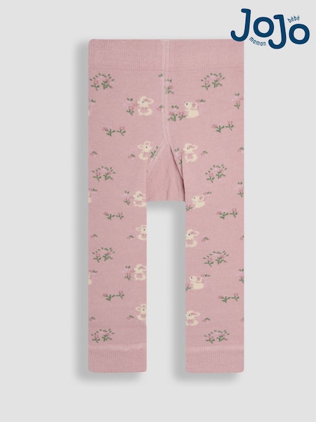 JoJo Maman Bébé Pink Mouse Knitted Leggings (AA2990) | €7.50