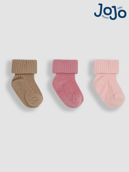JoJo Maman Bébé 3-Pack Fold Over Socks (AA2992) | 15 €